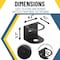 Koova Storage Rack, Steel, Black, 4.1 in W, 3.7 in H, 4.2 in L, Powder Coated KV-SPRAYB-1 - alternate 5